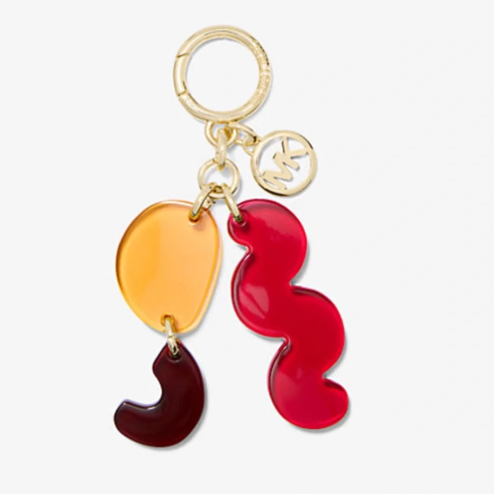 Michael Kors Jet Set Travel Large Patchwork Wristlet & Abstract Key Chain Bundle - Picture 4 of 8